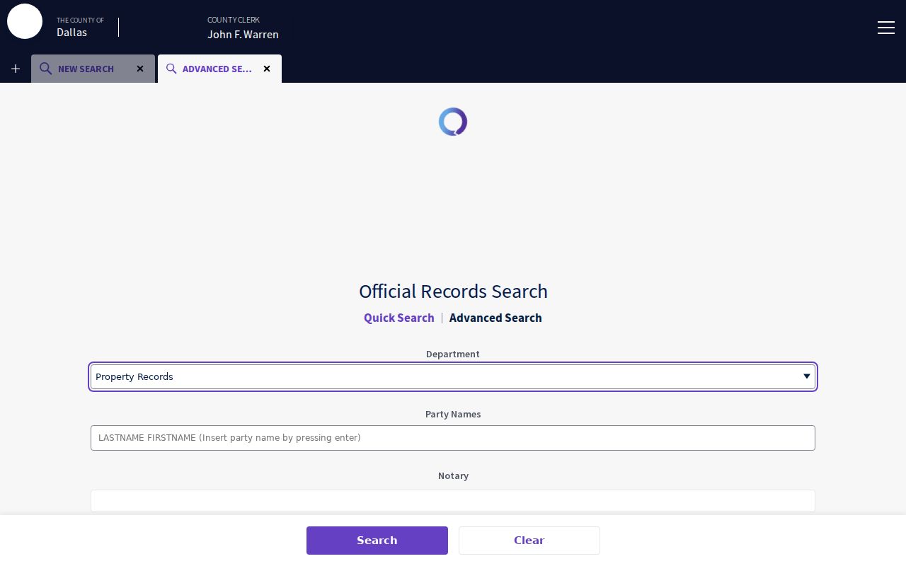 Garland street directory Dallas County advanced records search fields
